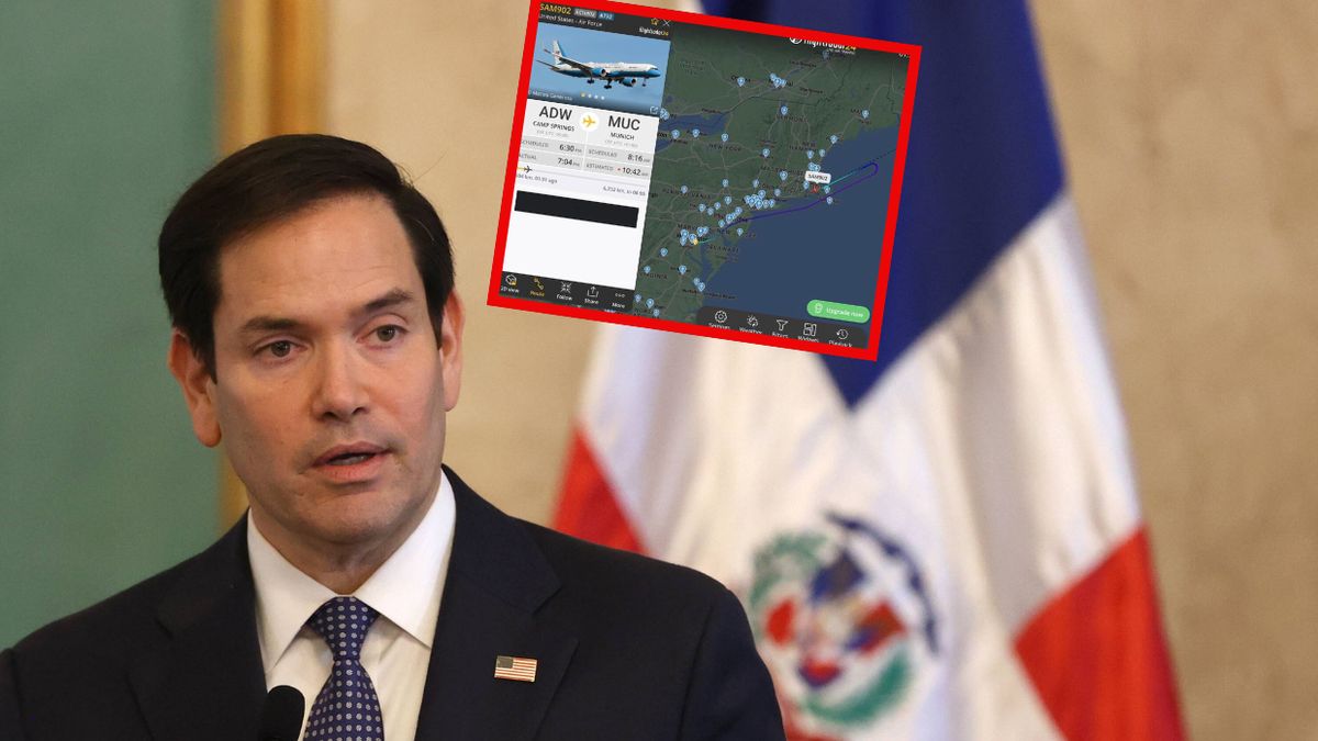 Samolot z sekretarzem Rubio musiał zawrócić