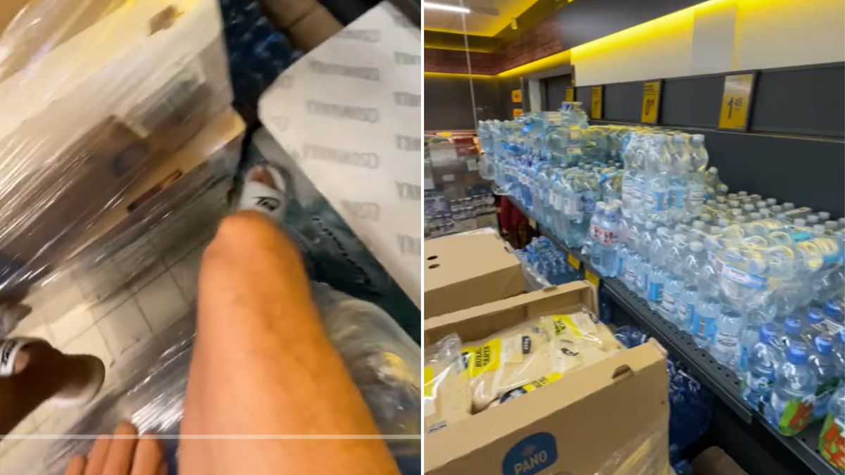 Podczas wizyty w Biedronce napotkał utrudnienia.