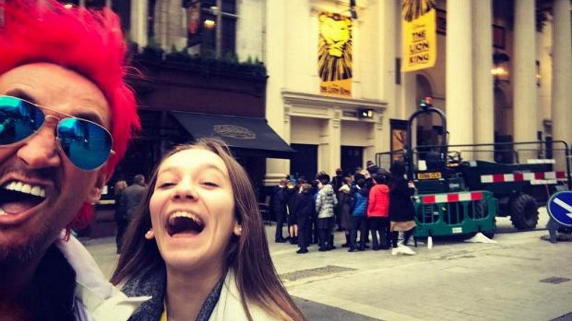 Michał Wiśniewski z córką Fabienne.