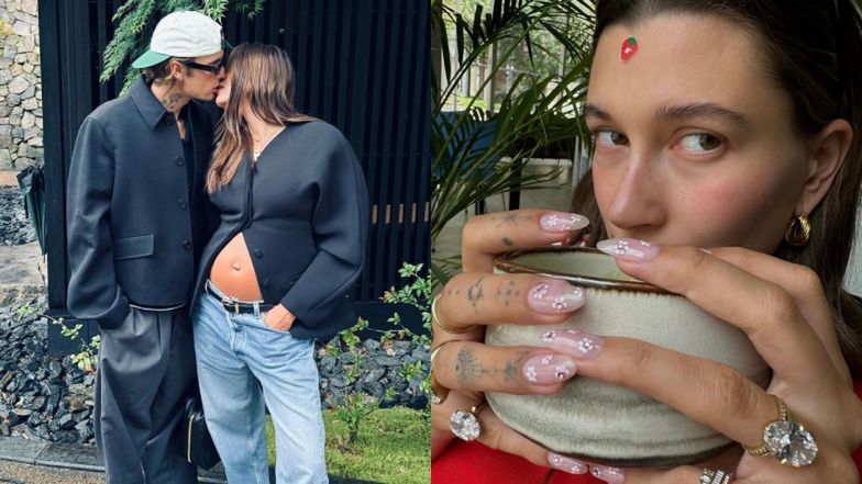 Hailey Bieber proudly wears a precious engagement ring