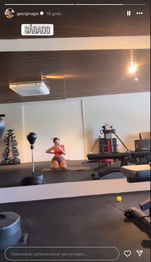 Georgina Rodriguez at the gym