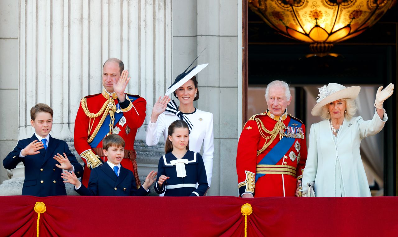 Kate and William with the children, and Charles and Camilla