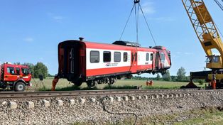 Garbatka: Po wypadku pociąg znów stanął na szynach