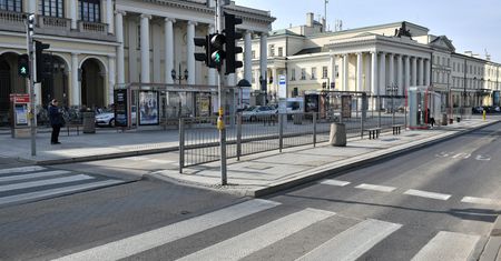 Warszawa. Plac Bankowy. Zgromadzenia publiczne i utrudnienia drogowe
