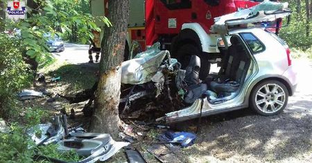 Tragiczny wypadek na krajowej „19”. Kierowca nie miał szans na przeżycie