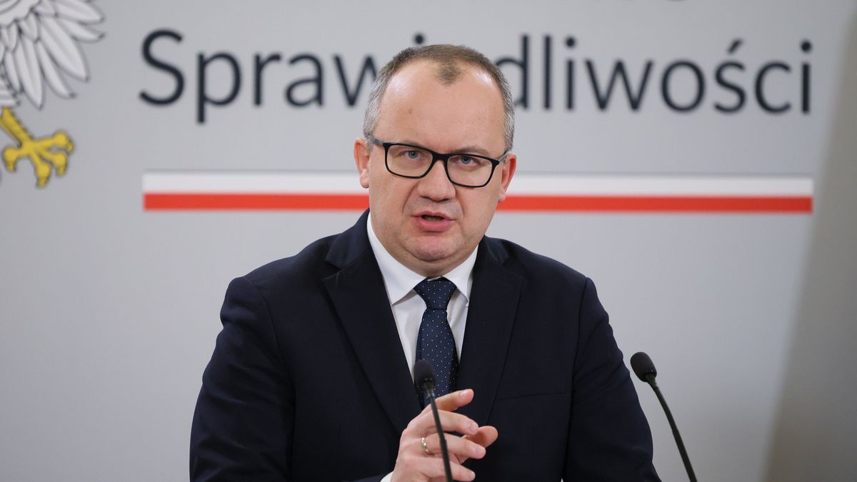 Warszawa, 12.01.2024. Minister sprawiedliwości, prokurator generalny Adam Bodnar podczas konferencji prasowej "Nowa ustawa o KRS", 12 bm. w Ministerstwie Sprawiedliwości w Warszawie. (mr) PAP/Paweł Supernak