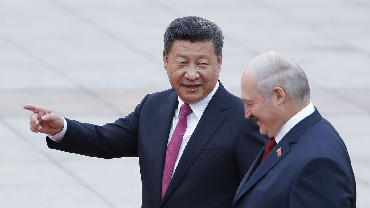 Białoryski prezydent Aleksander Łukaszenko w Chinach