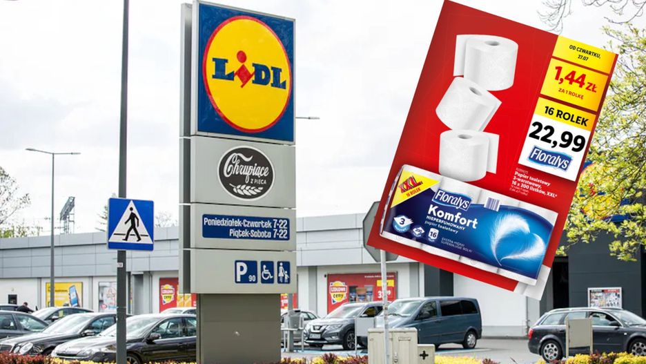 Lidl w swojej najnowszej gazetce pokazuje ceny za rolkę papieru