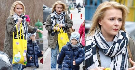 Aneta Zając odbiera synów z przedszkola (ZDJĘCIA)