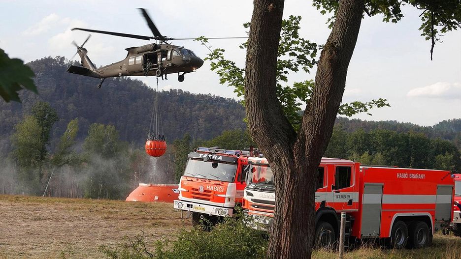 Pożar w Parku Narodowym Czeska Szwajcaria