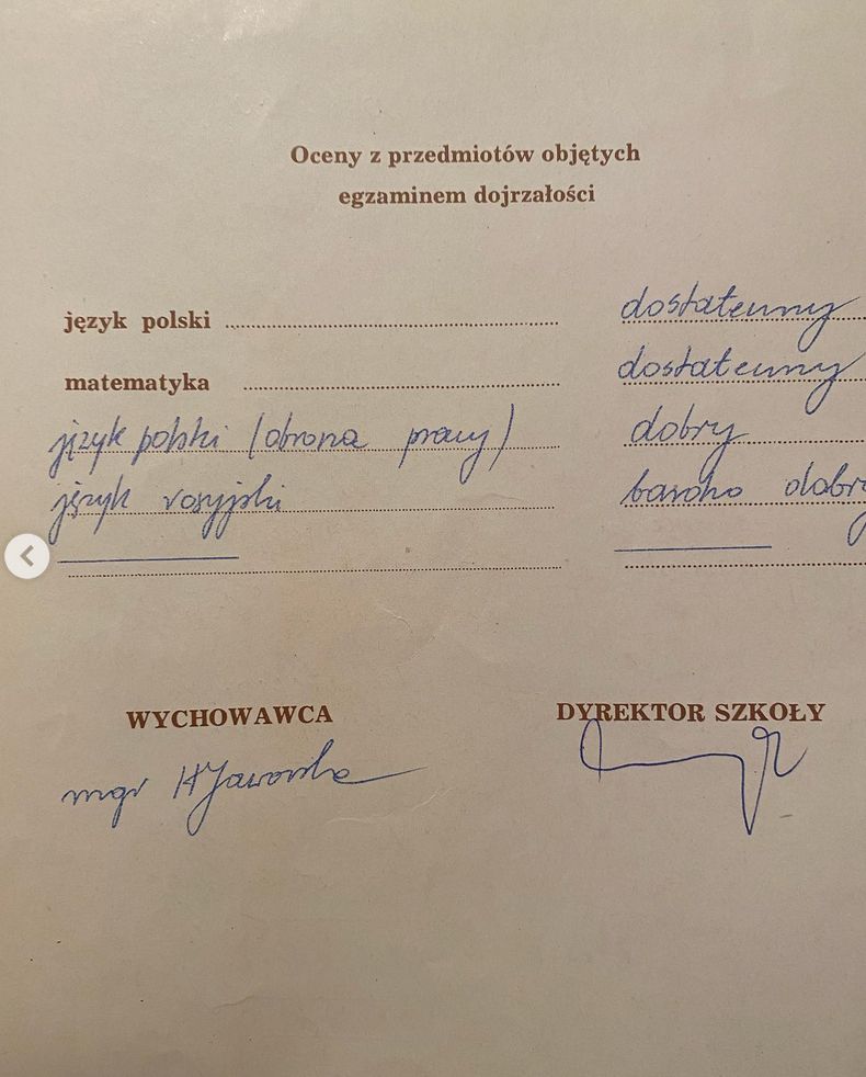 Piotr Gąsowski pokazał wyniki matury