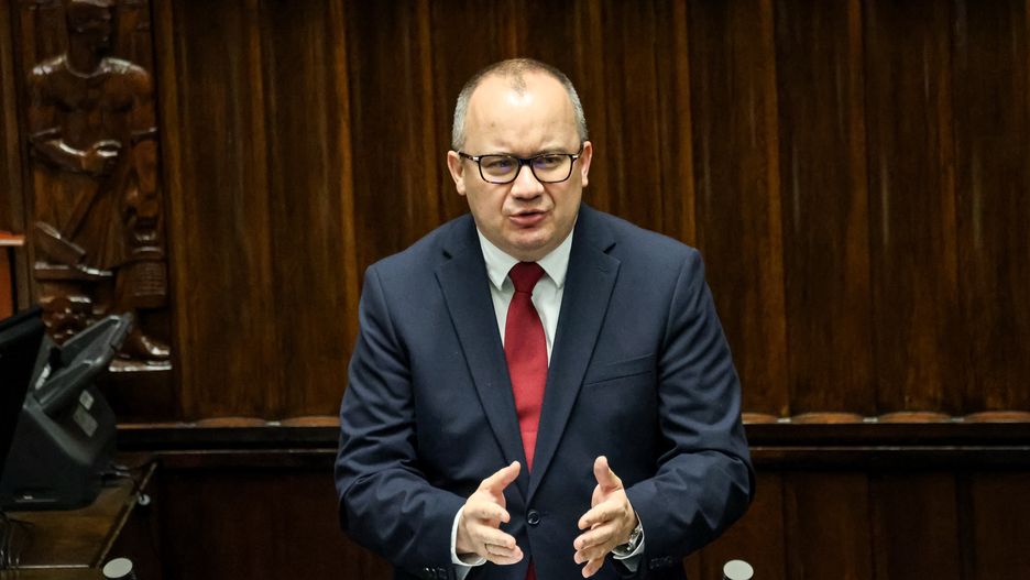 WARSAW, POLAND - 2024/04/24: Adam Bodnar, Minister of Justice and Public Prosecutor General of Poland speaks about the Pegasus scandal during the 10th session of Polish Parliament in the Parliament building on Wiejska Street. The parliament discusses controversial issues of the rule of law. (Photo by Dominika Zarzycka/SOPA Images/LightRocket via Getty Images)