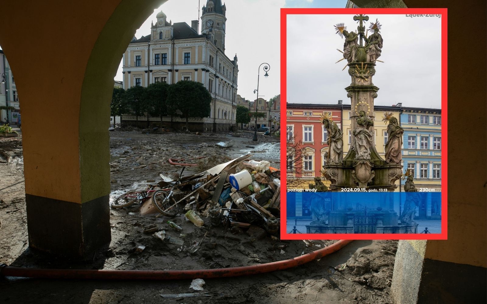 Wymowne zdjęcie. Pokazali po powodzi w Lądku-Zdroju