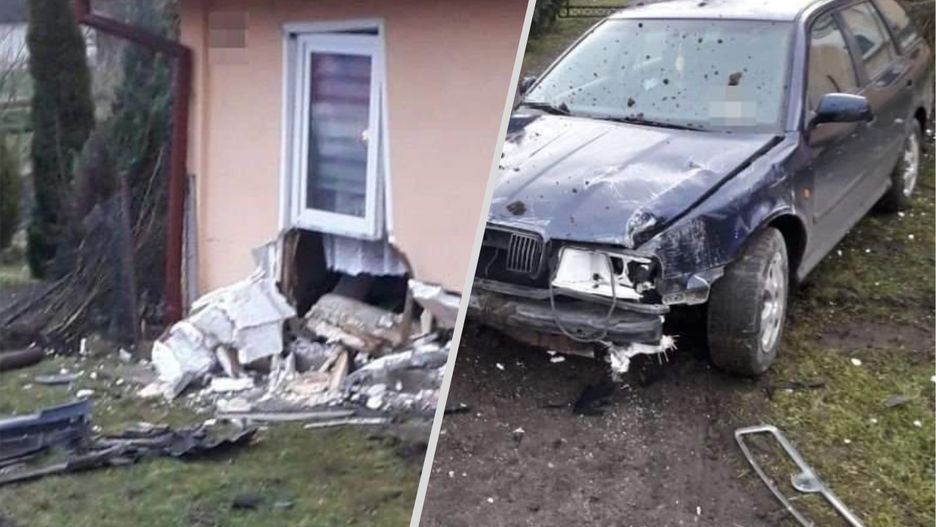 23-latek po narkotykach wjechał autem w dom