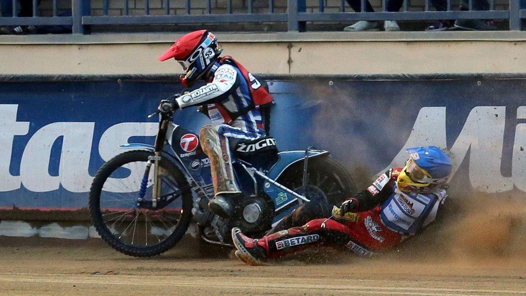 WP SportoweFakty / Jarosław Pabijan / Kraksa w GP Łotwy