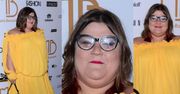Dominika Gwit cała na żółto pozuje na ściance (ZDJĘCIA)