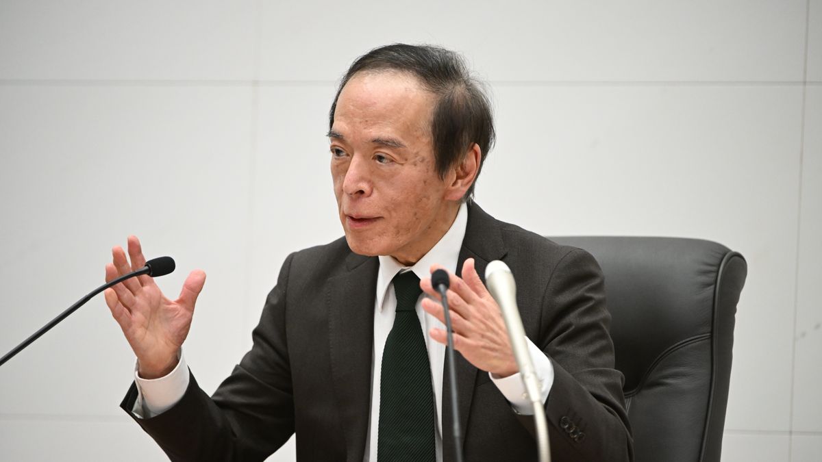 Kazuo Ueda, governor of the Bank of Japan (BOJ), during a news conference at the central bank's headquarters in Tokyo, Japan, on Tuesday, March 19, 2024. The BOJ ended the most aggressive monetary stimulus program in modern history, scrapping the world's last negative interest rate and a raft of unconventional tools, while leaving the course of additional hikes unclear. Photographer: Akio Kon/Bloomberg via Getty Images