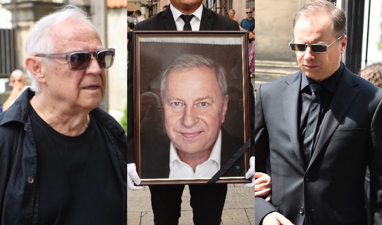 Jerzy Stuhr funeral: Maciej Stuhr says goodbye to his father. Crowds of mourners