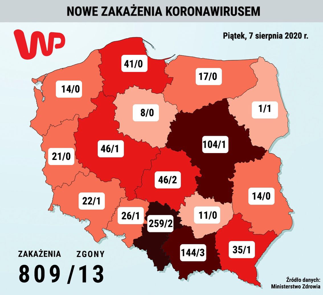 Mapa zachorowań