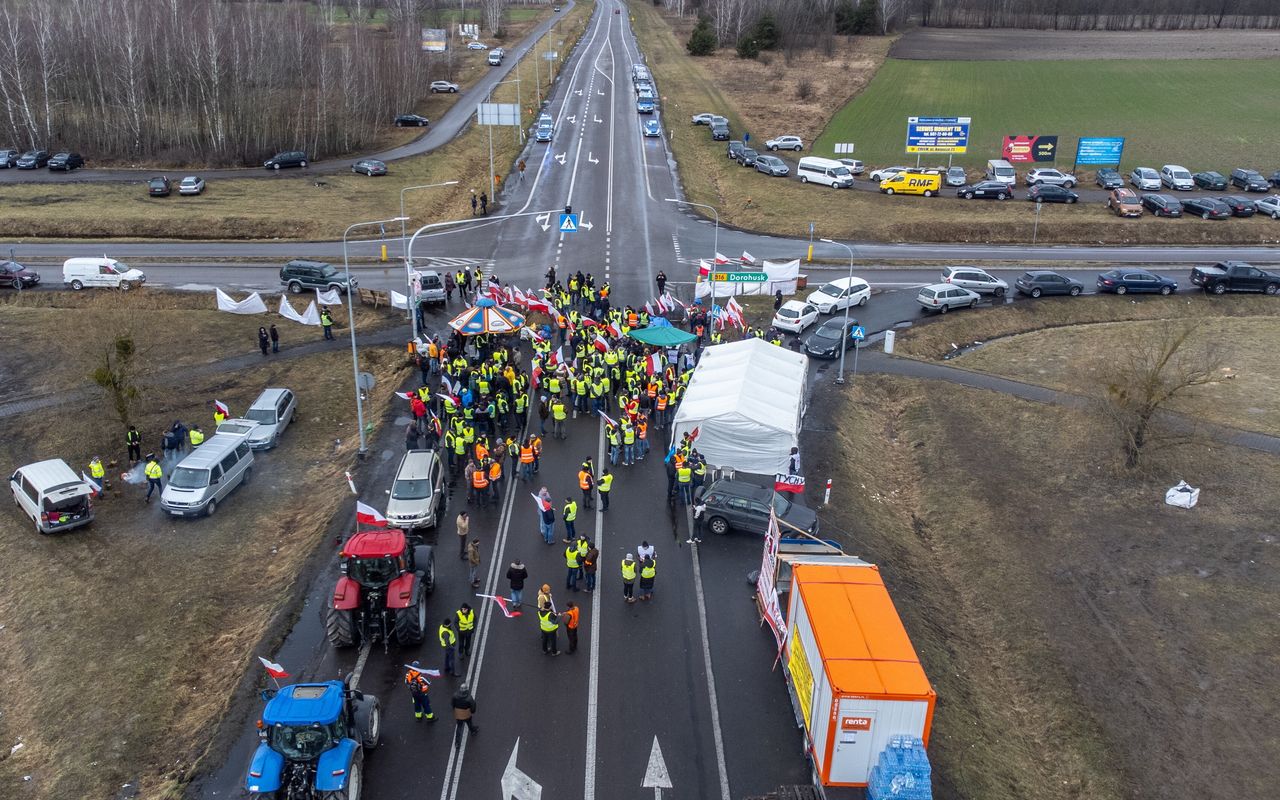 Blokada granicy w Dorohusku