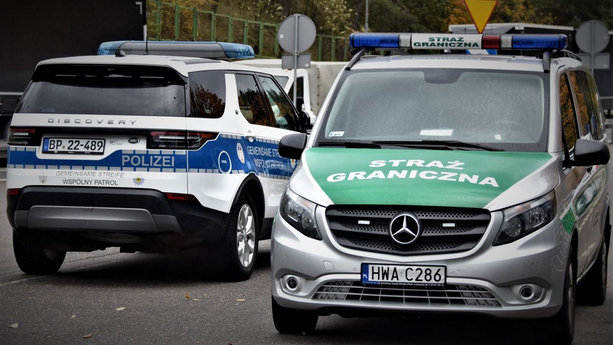 Poicjanci przekazali mężczyznę w ręce Straży Granicznej