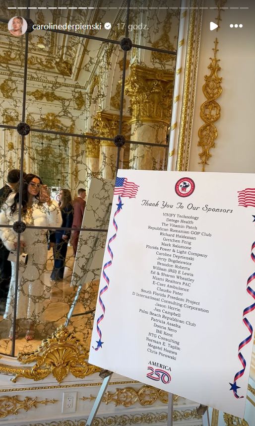 Caroline Derpienski była sponsorką eventu