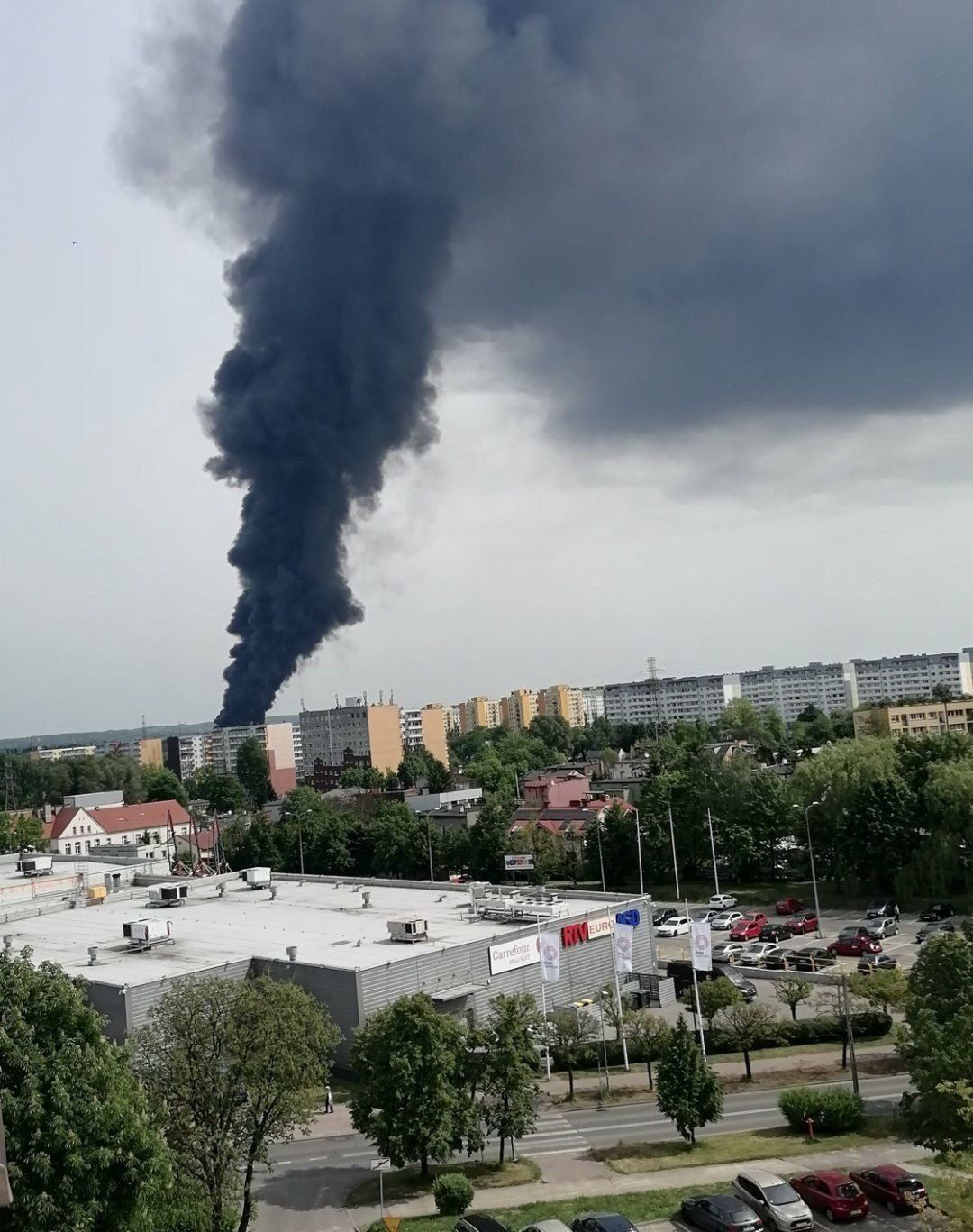 Pożar składowiska odpadów w Siemianowicach Śląskich