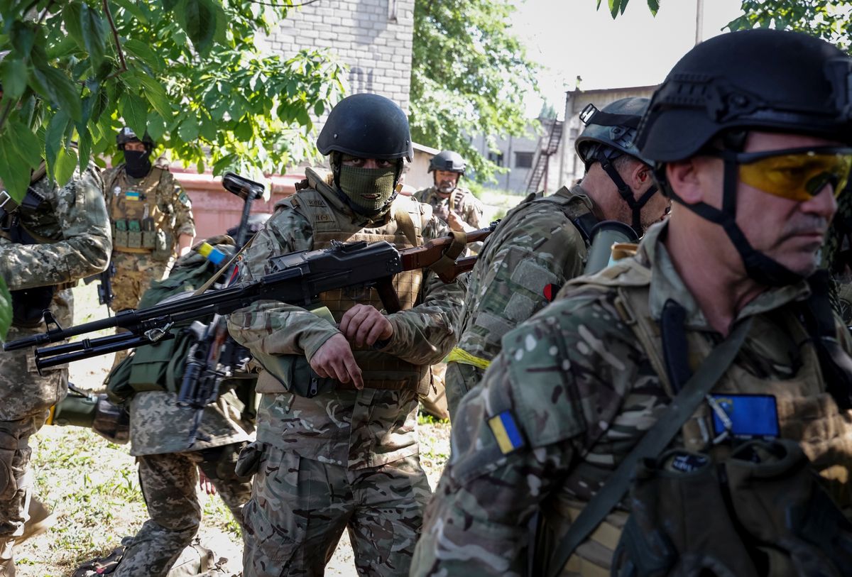 Ukraińscy żołnierze w Siewierodoniecku 