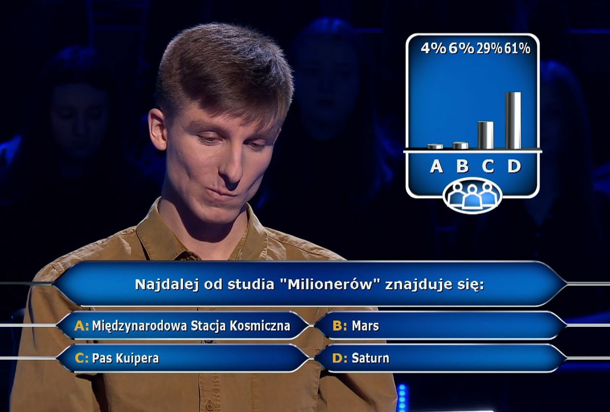 Pan Przemek w "Milionerach" zaufał publiczności
