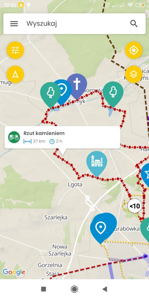 Trasy rowerowe jura krakowsko-częstochowska – aplikacja