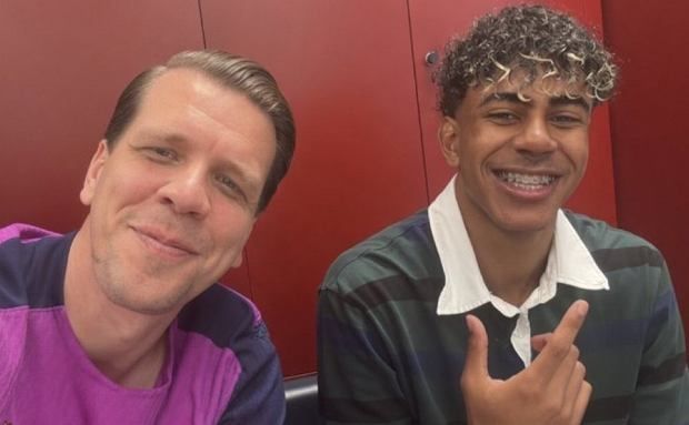 Wojciech Szczęsny i Yamine Lamal