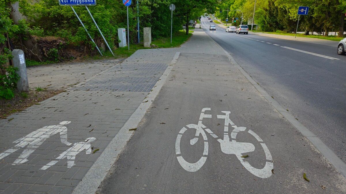Ścieżka rowerowa na al. Warszawskiej w Lublinie