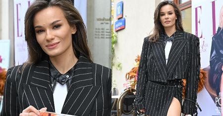 Natalia Szroeder odsłania ZGRABNĄ nogę w mini, pozując z okładką "Elle". Klasa?