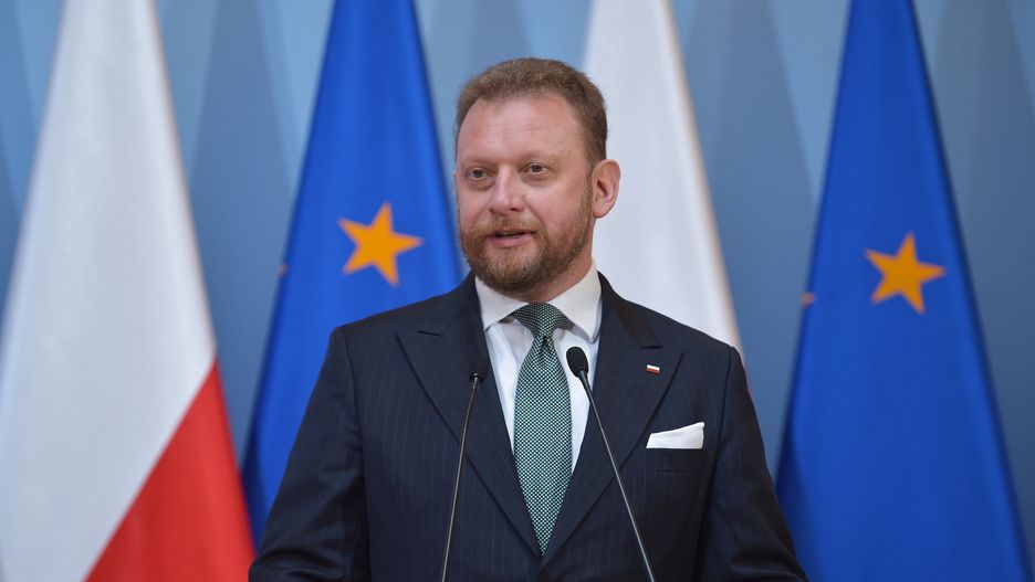 Warszawa, 27.05.2020. Minister zdrowia Łukasz Szumowski podczas konferencji prasowej, na której przedstawiono terminarz kolejnego etapu znoszenia ograniczeń wynikających z epidemii koronawirusa. 