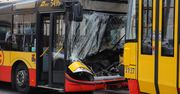 Zderzenie tramwajów i autobusu. Wypadek w Warszawie