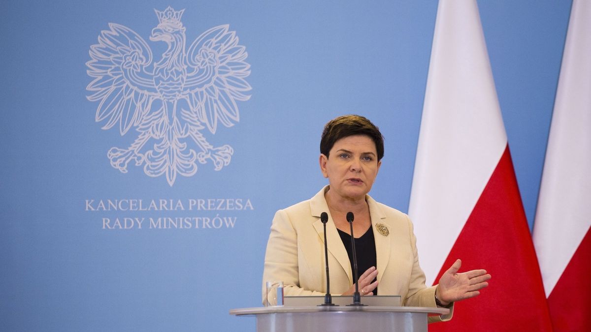 Premier Beata Szydło na konferencjii po posiedzeniu rządu. 24 sierpnia 2017 r.