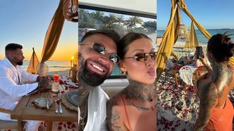 Majewscy relacjonują ROCZNICĘ ŚLUBU: prywatny jacht, łoże usłane różami i kolacja przy zachodzie słońca. "Lecimy dalej. I love u" (ZDJĘCIA)