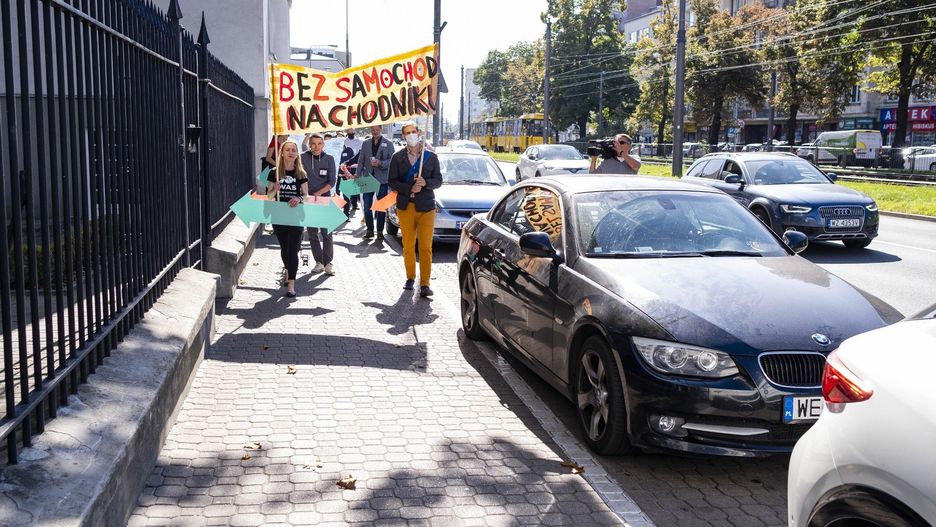 Piesza Masa Krytyczna na ul. Puławskiej w 2020 roku