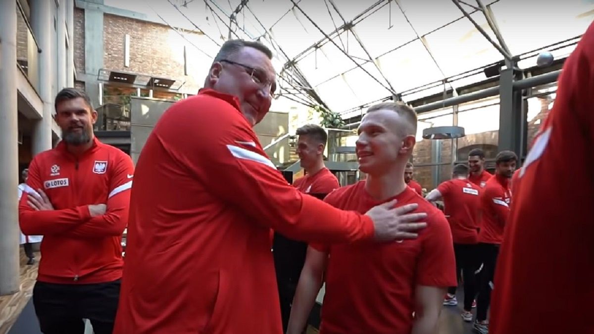 Czesław Michniewicz i Patryk Kun na zgrupowaniu reprezentacji Polski