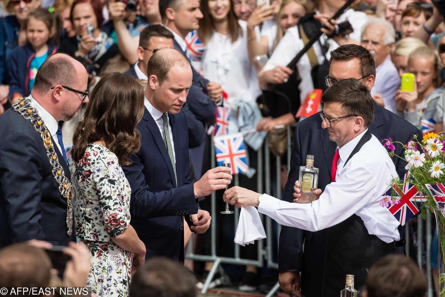 Paweł Adamowicz spotkał się z księżną Kate i księciem Williamem