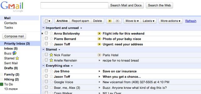 Priorytetowa skrzynka w Gmailu