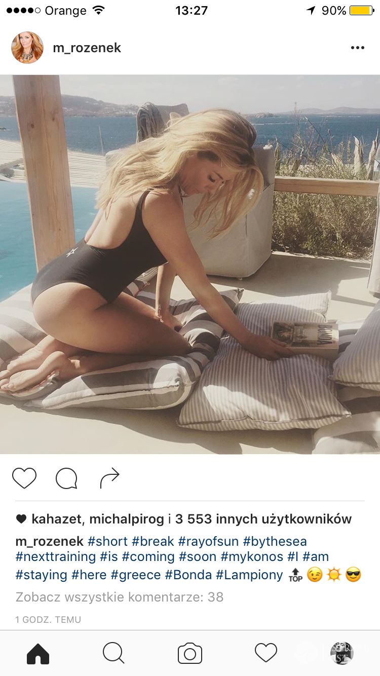 Małgorzata Rozenek w kostiumie kąpielowym na Instagramie