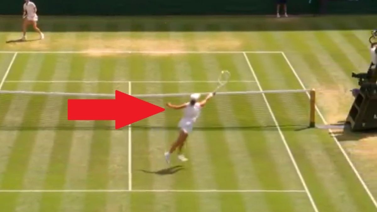 Twitter / Polsat Sport / Iga Świątek w meczu z Ludmiłą Samsonową