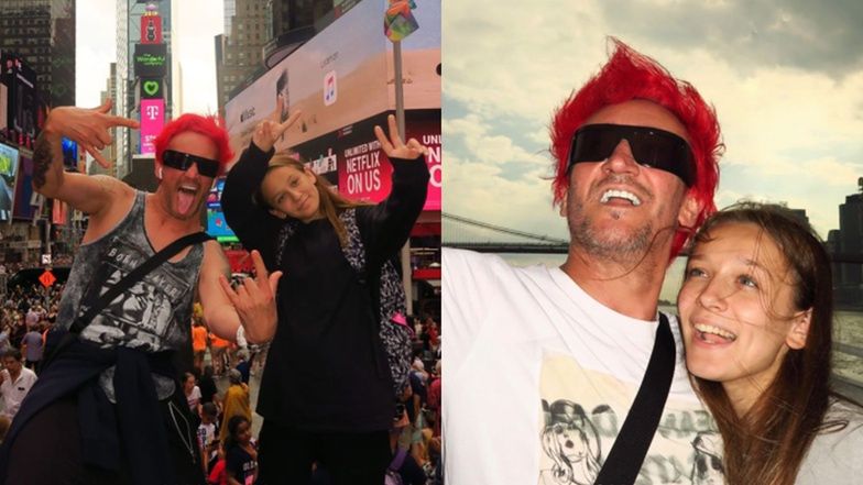 Michał Wiśniewski na wakacjach z córką