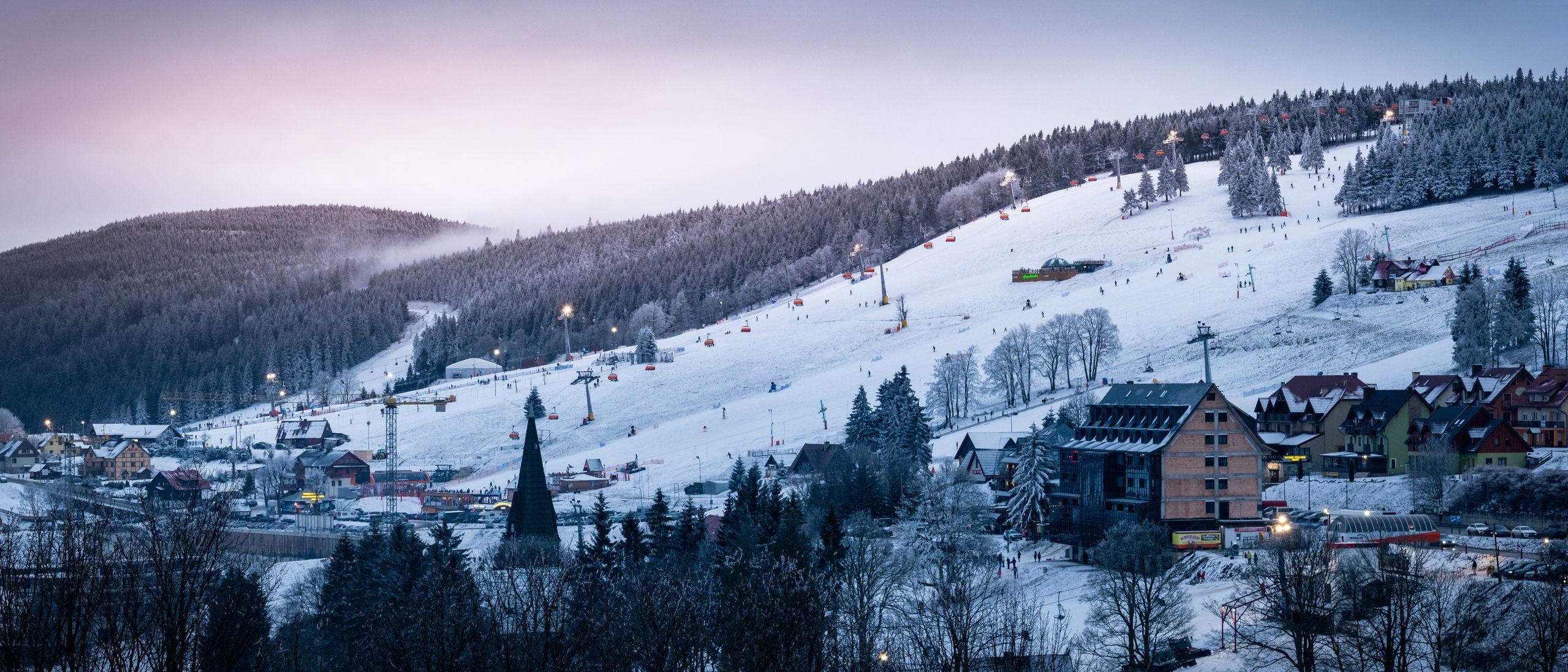 Widok na stoki w Zieleńcu