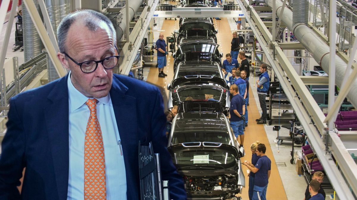 Niemiecki przemysł wciąż ma problemy. Na zdjęciu kanclerz Friedrich Merz