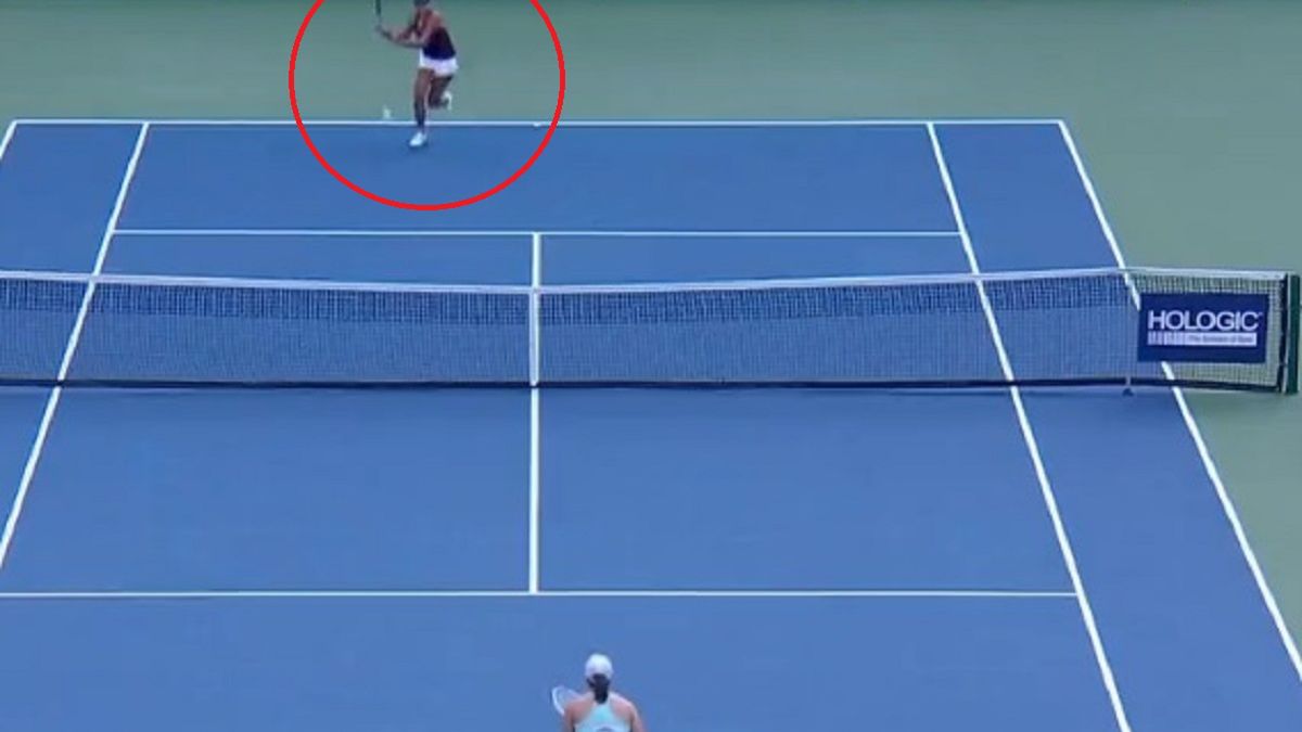 Twitter / WTA / Iga Świątek w meczu z Madison Keys