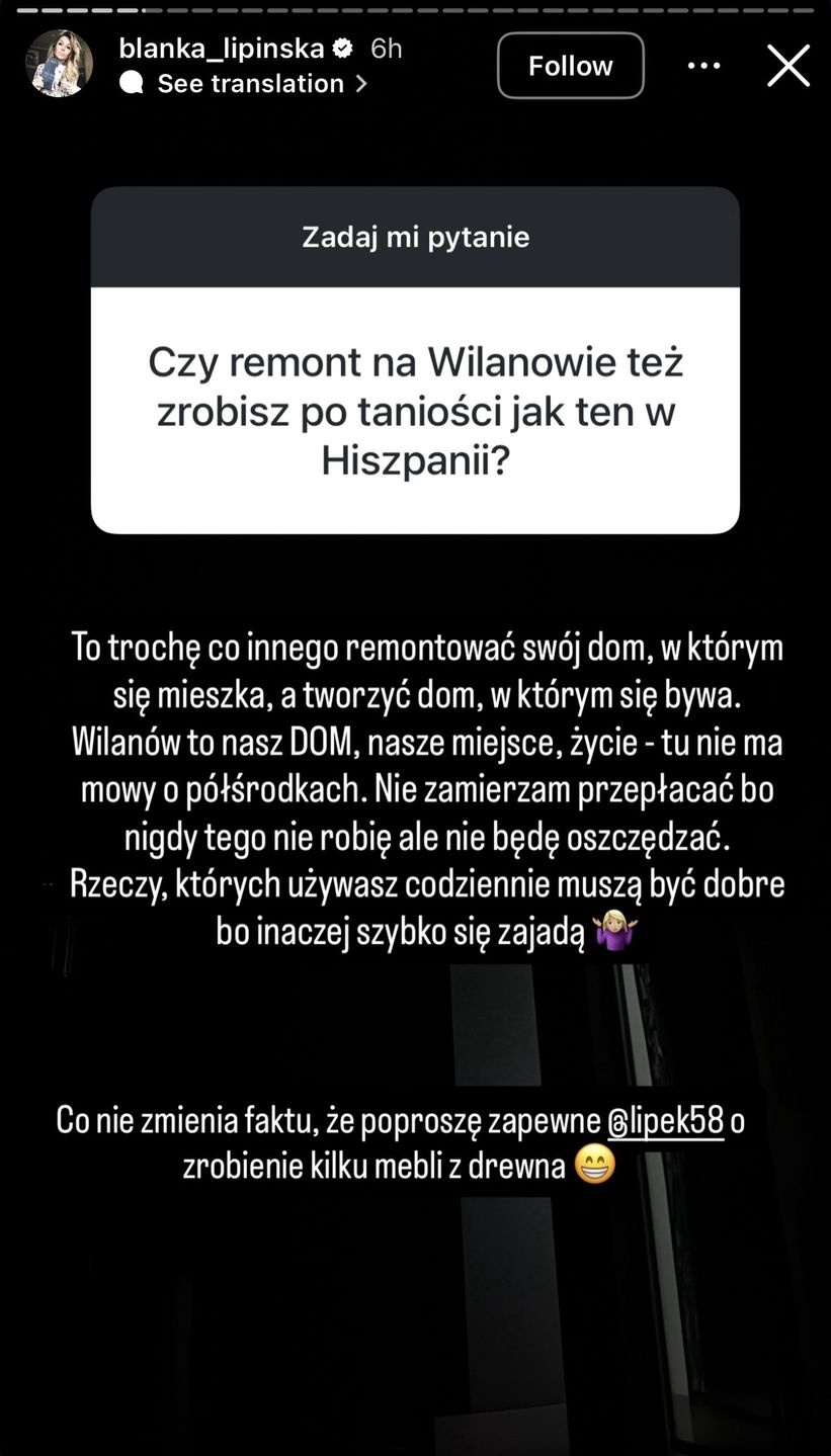 Wyprzedaż mebli u Blanki Lipińskiej