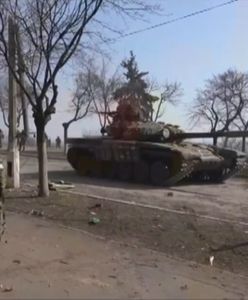 Czeczeni Kadyrowa na wojnie w Ukrainie. Nagranie z Mariupola