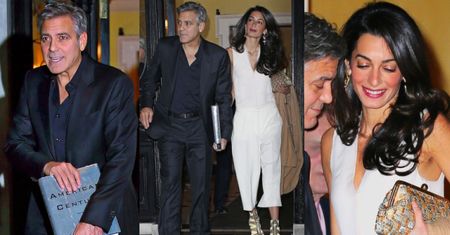 Elegancka Amal i George Clooney na kolacji w Nowym Jorku (ZDJĘCIA)